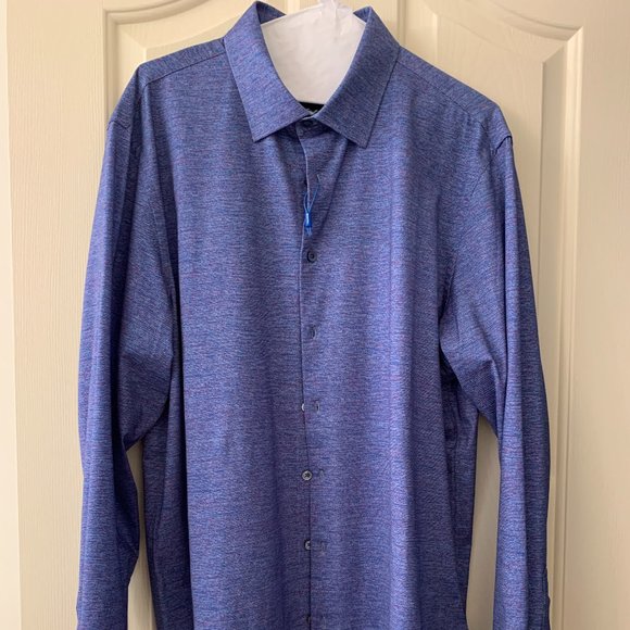 Bugatchi Other - Bugatchi  OOOH cotton heathered stretch knit sport shirt